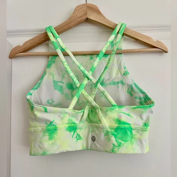 Lululemon Energy Bra High Neck Long Line Shibori *Medium Support B-D - Size 6 - Picture 3 of 11